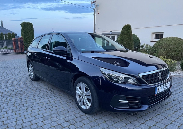 Peugeot 308 cena 46900 przebieg: 130000, rok produkcji 2020 z Puszczykowo małe 407